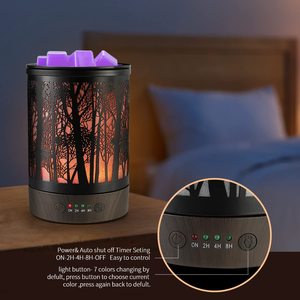 Black Metal Sunset Lakeside 7 Màu Led Thay Đổi Sáp Điện Nóng Chảy Ấm Hơn Với Hẹn Giờ Dầu Burner Cho Nhà Sống Khách Sạn Vv - Product Image 3