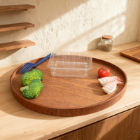 Barquette alimentaire jetable écologique en PP/PET, 0,3 mm, transparente, pour fruits de mer, fraises, tomates, légumes