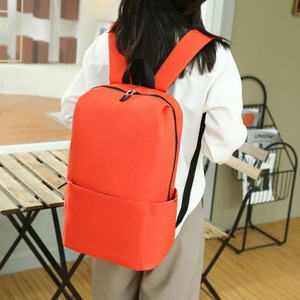 <b>Student</b> <b>Backpack</b> 13 Inches Solid Color Unisex Leisure Travel Water Resistant Canvas Bag - Product Image 4