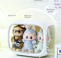 Boîte de présentation transparente anti-poussière pour figurines, organisateur de rangement pour poupées avec couvercle pour chambre à coucher, bureau, collection, décoration