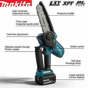 <span class=keywords><strong>Scie</strong></span> électrique portative industrielle <span class=keywords><strong>Makita</strong></span> de 6 pouces avec moteur sans balais, adaptée à la coupe du bois et aux travaux de jardinage - Product Image 4