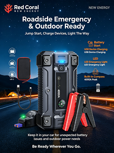 Démarreur de voiture 4000A avec compresseur d'air, <span class=keywords><strong>booster</strong></span> de batterie portable avec pompe à air, démarreur avec gonfleur de pneus - Product Image 5