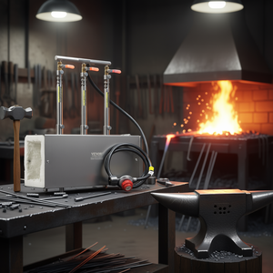 Horno de Propano Vevor, 2600 Fahrenheit, 3 Quemadores, Cuadrado, Acero Inoxidable, Herramienta de Forja a Gas, Equipo de Forja - Product Image 2