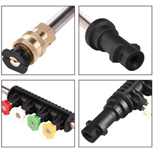Pistolet de lavage <span class=keywords><strong>haute</strong></span> <span class=keywords><strong>pression</strong></span> avec adaptateur pivotant à 180 degrés, rallonge et buses compatibles avec les nettoyeurs <span class=keywords><strong>Karcher</strong></span> K2 K3 K4 K5 K7 - Product Image 3