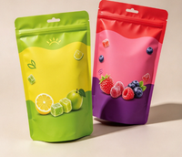 Sachet Doypack Personnalisable avec Votre Logo, Surface Mate, Fermeture Éclair, en Plastique, pour Snacks, Poudres, Grains Aromatisés, Emballage Souple