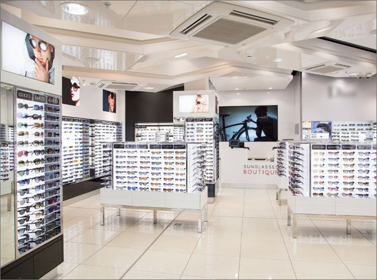広州プロ仕様デザイン眼鏡店什器眼鏡店インテリアサングラス陳列棚