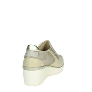 Cinzia Soft Donna Slip On <b>Beige</b> Chunky Heel Women's Shoes - Product Image 2
