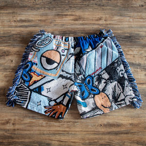 กางเกง<span class=keywords><strong>ขา</strong></span><span class=keywords><strong>สั้น</strong></span>ผ้าทอแจ็คการ์ดลายฮิปฮอปสำหรับผู้ชาย ดีไซ<span class=keywords><strong>น</strong></span>์ใหม่ ผลิตจากผ้าฝ้ายรีไซเคิลผสมโพลีเอสเตอร์ ระบายอากาศได้ดี <span class=keywords><strong>ราคา</strong></span>โรงงาน - Product Image 5