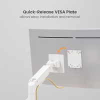 Support de moniteur vertical ultra-large robuste LDT69-C024P 17"-49" 20kg avec bras double à ressort à gaz pour écran incurvé VESA