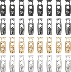 PCS Metal Cord Locks For Drawstrings Spring Cord Lock <b>Toggles</b> Stopper Clamp Holes Adjustable Slider End Fastener For Paracord Ou - Product Image 1