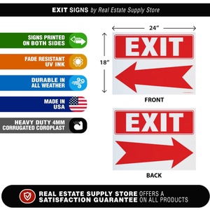 18x24inch Corrugated <b>Plastic</b> Yard Signs with H-Stakes for Advertising PP Material Cut Processing Service - Product Image 4