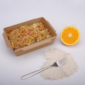 Bandeja de comida Kraft con tapa Calentamiento en microondas Impermeable para tocino Sushi <span class=keywords><strong>Galletas</strong></span> Pan Patatas fritas Características Impresión en relieve - Product Image 4