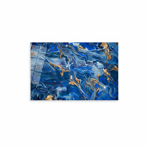 Modern Art Deco <b>Canvas</b> Print Elegant Hanging <b>Wall</b> Art with Tempered Glass Panel for Contemporary Decor - Product Image 2