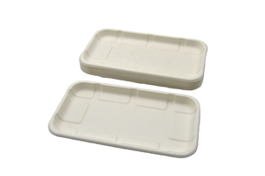 Assiette de service rectangulaire compostable de 7 pouces en bagasse, écologique, en fibre de canne à sucre, jetable, pour la restauration et l'hôtellerie - Product Image 3