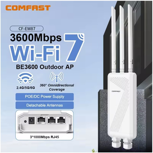 Punto <span class=keywords><strong>de</strong></span> Acceso WiFi 7 para Exteriores COMFAST CF-EW87, 3600Mbps, Alta Potencia, Puerto Gigabit, 3 Antenas <span class=keywords><strong>de</strong></span> 5dBi, para Negocios, Hoteles, Campus - Product Image 3