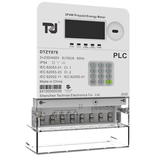3P PLC Prepaid Meter Built Battery  Kwh Meter Three Phase Energy Meter AMI/AMR Smart Meter