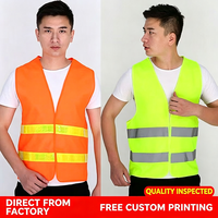 Gilet de sécurité réfléchissant 80g avec bandes réfléchissantes pour travaux en extérieur