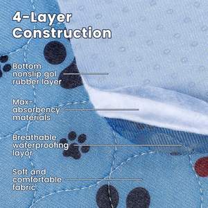 100% almohadillas impermeables para orinar para perros almohadillas reutilizables para cachorros con almohadillas de entrenamiento antideslizantes para mascotas - Product Image 4