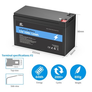 Baterías de Litio Hierro de Ciclo Profundo Melasta 12V al por Mayor OEM, Paquete de Baterías Recargables LiFePO4 de 12.8V 10Ah para Patinetes Eléctricos - Product Image 5