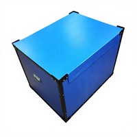 Conteneur en plastique ondulé pliable, réutilisable, en feuille creuse de PP, boîte de transport pliable, gain de place pour la distribution en entrepôt