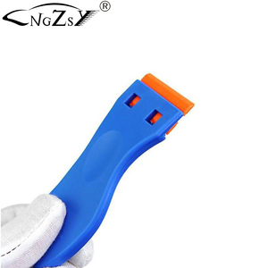 El raspador de cuchillas de afeitar de plástico incluye 2 uds., herramienta raspadora, 100 Uds., cuchillas para removedor de juntas, etiquetas, calcomanías y removedor de adhesivos E17 - Product Image 6
