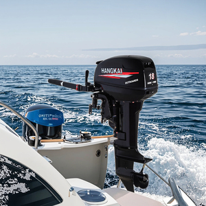 Moteur de bateau à deux temps de 18 CV fabriqué en Chine pour les bateaux de pêche et les yachts - Idéal pour les eaux océaniques - Product Image 1
