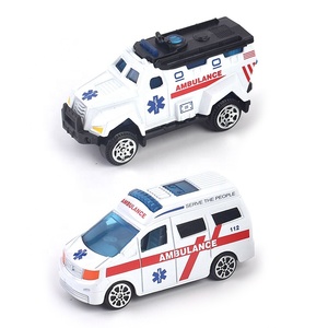 Samtoy 6PCS L'hôpital 1:<span class=keywords><strong>64</strong></span> Friction Alliage Moulé Sous Pression Véhicules Modèle Mini Jouet Voitures <span class=keywords><strong>Ambulance</strong></span> Jouet pour Enfants - Product Image 2