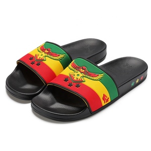 Sandalias Henghao Unisex OEM Personalizadas Negras, Calzado de Goma para Hombre, Pantuflas con Suela de Goma, Sandalias Personalizadas - Product Image 2