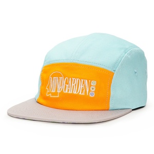 Casquettes de course personnalisées à 5 panneaux en coton avec logo brodé, non structurées - Product Image 1