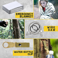Nouveaux kits d'outils de survie d'urgence 14 en 1, cadeaux SOS pour la nature sauvage, accessoires d'aventure en cas de tremblement de terre, kits de survie