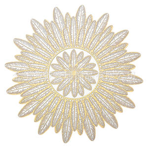 MOYAN Napperon <span class=keywords><strong>de</strong></span> vase bronzant en PVC imperméable à l'huile avec plumes, tapis lavable <span class=keywords><strong>de</strong></span> luxe avec sens avancé, vente à chaud transfrontalière - Product Image 5