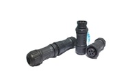 Conector de bloqueo rápido Circular de montaje en Panel IP67 M12, luz de cultivo LED de 3-8 pines, Cable macho hembra impermeable, Material de contacto de latón