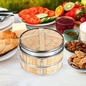 Grille de cuisson à double fond pour vapeur, pommes de terre, brioches, <span class=keywords><strong>riz</strong></span>, petits pains, pour cuiseur vapeur et cuisinière à gaz - Product Image 6