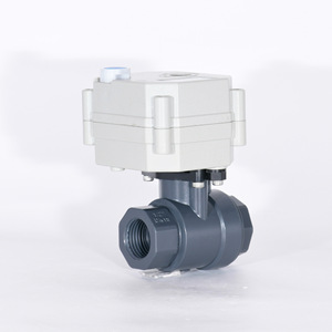Vanne à boisseau électrique TONHE 1/2 po DN15 filetée bidirectionnelle pour l'eau avec commande manuelle - Product Image 1