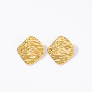 <b>Stud</b> Earrings 18K Gold Plated <b>Titanium</b> Steel U-Shaped Geometric Design Fashion Dangle Earrings For Women Summer Style - Product Image 4