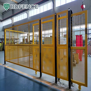 Nhà kho thép cách ly nhà máy lưới bảo vệ thiết bị hàng rào dày trong nhà đẩy-Kéo cửa lưới bảo vệ - Product Image 5