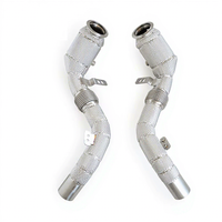 Tuyau d'échappement en acier inoxydable 304 pour BMW M650i M750i G12 G13 4.4T 2017-2020, downpipe avec isolation thermique, performance racing et amélioration de puissance