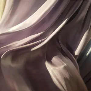 2022 Shaoxing Pengda tekstil parlak 68 "saten kumaş düz renk Organdy şeftali yosun ipek kadın Abaya