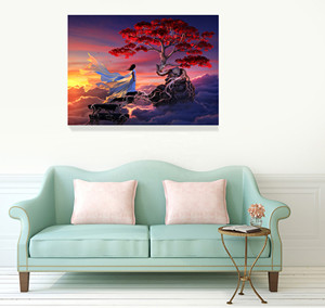 AE-P3172 Cuadros Decorativos, Pinturas Abstractas de Paisajes, Pintura al Óleo Pintada a Mano, Arte en Lienzo, Pintura por Números - Product Image 2