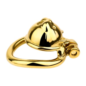 Joli dispositif de chasteté pour homme gay, type cage à pénis, avec couleur dorée - Product Image 3
