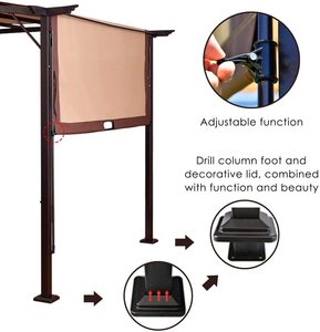 Kit de pergola moderne pour <span class=keywords><strong>jardin</strong></span> et pelouse extérieure avec écran amovible, petite structure en acier pour la décoration de la cour et du <span class=keywords><strong>jardin</strong></span> - Product Image 4