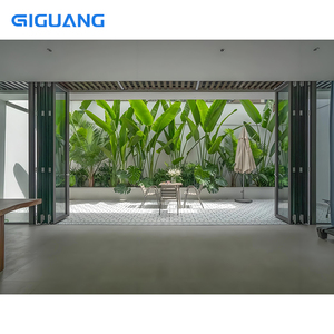 Qiguang ประตูบานเลื่อนอลูมิเนียมเคลือบสามชั้นแบบพับได้ระบบฉนวนกันความร้อนแรงกระแทกจากพายุเฮอริเคน - Product Image 3