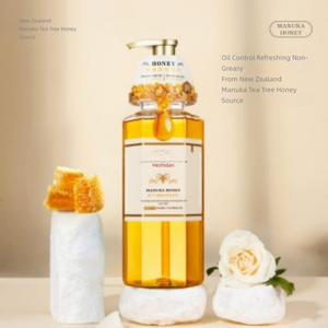 Shampoo au miel de Manuka biologique, contrôle du sébum, volumisant, antipelliculaire, soin des cheveux, cuir chevelu gras, pointes sèches, sans sulfate, soyeux et lisse - Product Image 5