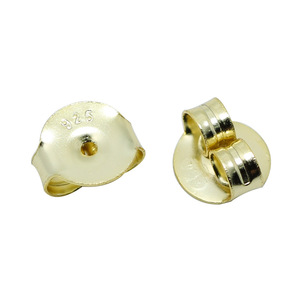 Hypoallergenic Round <strong>Butterfly</strong> S925 Sterling Silver <strong>Earring</strong> <strong>Backs</strong> Replacements <strong>for</strong> Posts Studs - Product Image 6