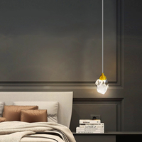 Lampes suspendues pour chambre à coucher, lampe en cristal LED de style nordique, luminaire décoratif, lampes suspendues pour plafond, décoration de chambre, lampe de plafond