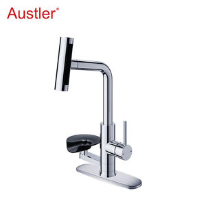 de copa de un agujero Negro mate Acero inoxidable Pulverizador extraíble Fregadero <span class=keywords><strong>Grifo</strong></span> de <span class=keywords><strong>cocina</strong></span> con enjuagador de vidrio - Product Image 3