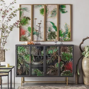 Phong Cách Châu Âu Sắt Bên Tủ Phòng Khách Lưu Trữ Tủ, Cửa Sổ Hiển Thị, Trang Trí Tủ Lưu Trữ TV - Product Image 1