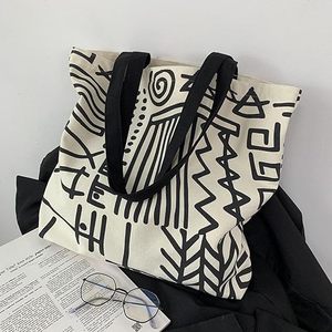 Small Blank Thick Luxury Personalized Bag <b>Large</b> Capacity <b>Printing</b> Dust Woven Vertical Canvas Tote Custom With Logo - Product Image 3