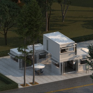 Maisons conteneurs modernes vitrées, espaces modulaires résidentiels et commerciaux multi-scènes préfabriqués - Product Image 3