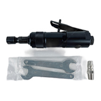 24,000 RPM 1/4 pouces (6MM) Collet Mini Air meuleuse droite avec verrouillage de sécurité outil léger, noir